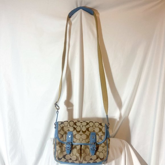 VINTAGE COACH Signature Canvas Crossbody Messenger Bag - Picture 2 of 8